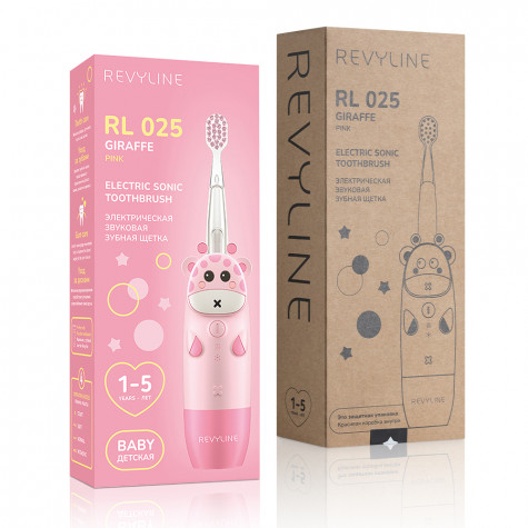 Электрическая звуковая зубная щётка Revyline RL 025 Baby, Pink